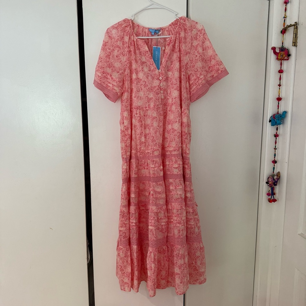 NWT Draper James Carrie Midi Dress in Paisley